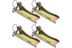 OTOTEC 4 Stück 2,2 Zoll 56 Mm Anti-Trip-Sicherheitsriegel Metall-Abschleppempfängerhaken 1,9 Mm Dicke Stahlplattenhaken-Sicherheitsriegel Ersatz für Kranhaken-Anhänger