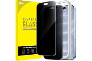 JETech Privacy Screen Protector for iPhone 18 Pro, Pack of 2 | Anti-Spy, 9H + Tempered Glass, Easy Installation, Scratch Resistant, Anti-fingerprint