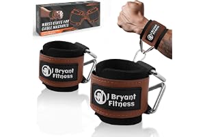 J Bryant Neopren vadderade handledsmanschetter gym justerbara remmar system med triangulära metallringar för kabelmaskiner, m