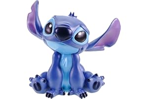 Christmas Inspirations Gartenfigur Stitch – Disney's frecher Lilo & Stitch Alien zum Verlieben Sitzend - mit Ohren Oben (20 cm) – Mehrfarbige Deko-Figur aus Polyresin – Offiziell lizenziert!