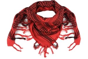 ToopMount Scarf Shemagh Military Tactical Desert Keffiyeh Scarf Head Neck Scarf Cotton 43x43 inches Colorful Arab Scarves Wrap with Tassel for Men & Women
