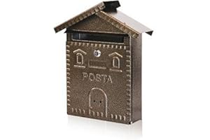 VIGOR BLINKY Vigor-Blinky 27342-20 Cassetta per Lettere in Ferro, Forma Casetta, 28x9x35, Antracite