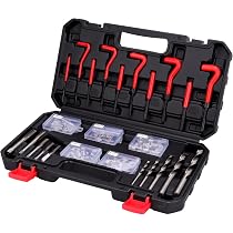 Fai Da Te Meccanico Kit Riparazione Filettatura M5 - 30 Pezzi Con Inserti Acciaio Inox Per Filetti Danneggiati Maschio Filettatore - 7