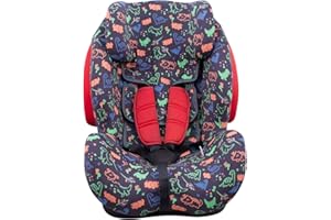 JYOKO KIDS Rivestimento per seggiolino auto in cotone compatibile con BeCool Thunder, Foppapedretti, BQ-06 (Happy Dino)