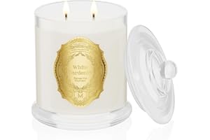 ‎M&SENSE M&SENSE Gardenia Candle,Scented Candle Gifts for Men&Women, 12.7oz Natural Soy Wax,Lasting Long Burning Glass Jar Candle for Home Scented