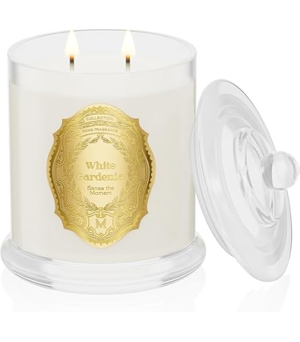 Bougie Parfumée Camélia Rouge M&SENSE 260g – Cire De Soja Naturelle 50 Heures – Cadeau Parfait