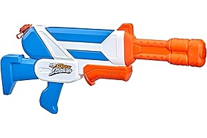 Super Soaker Twister pistolet na wodę, przecinające się strumienie wody, funkcja pompowania, duży zbiornik na wodę o pojemności 1 l, łatwe napełnianie