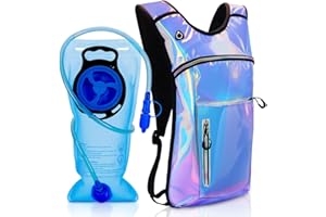Expansea Hydration Backpack, Hydration Pack, Water Backpack with 2L Hydration Bladder, Hydration Backpack Rave, Lightweight Insulation Hydro Daypack for Festivals, Rave, Cycling, Running, Hiking