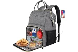 MATEIN Mochila de Almuerzo Portatil, Mujer 15,6 Pulgadas de Refrigeración con Puerto USB Impermeable Bolsas Térmicas del Homb