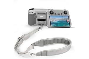 SYMIK Cordino da collo per controller DJI RC con staffa in alluminio per DJI Mini 3 Pro/Mini 3 /Mavic 3 Pro/Mavic 3 / Cine/Air 2S Cordino Nylon Intrecciato Neck Strap per DJI Mini 3 Pro RC Accessori