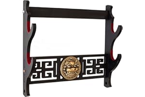 FOXSMZZ Criaturas legendarias Espada Soporte de pared Espada Acolchado Terciopelo Exhibición Soporte Acolchado Katana (2-Tier)