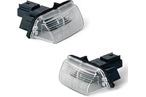 AUTOCRAFT Lot de 2 Eclairages de Plaque Immatriculation Feux de plaque avec ampoule pour BERLINGO, C3, C4, C5, DS4, SAXO, XSARA, 206, 207, 306, 307, 308, 406, 407, 5008 et PARTNER - OEM 6340A3 6340.A3