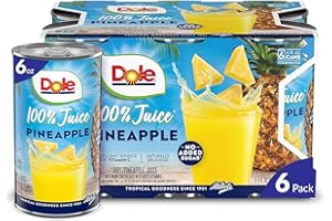 Dole 100% Pineapple Juice, 6 Fl Oz (pack of 6)