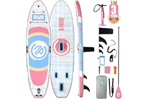 Niphean Tavola SUP Gonfiabile Adulti, SUP Gonfiabile da 305 cm con ala Balanced per Principianti E Accessori Resistenti, Stand up Paddle Gonfiabile per Adulti, Paddle Board Multifunzione per Yoga