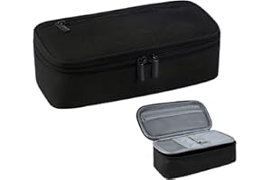 CNMTCCO Federmäppchen 5 Fächer, großer Vorrat federmäppchen große Größe mäppchen teenagerfeder mäppchen Unisex (Schwarz)