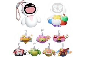 Eiliko Coral Pink + utbytbara temakroppar Random 1/8 – Din lilla AI-charmrobot som passar till alla dagliga outfits, roliga e