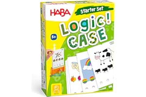 HABA Logic! CASE Starter Set 5+, gra logiczna dla dzieci od 4 lat, gra podróżna, 306118