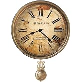 Howard Miller Donnelly Duvar Saati II 549-665 - 35 cm Antik Pirin&ccedil; Sarka&ccedil;, Otomatik G&uuml;n Işığından Yararlanma Saati ve Kuvars 