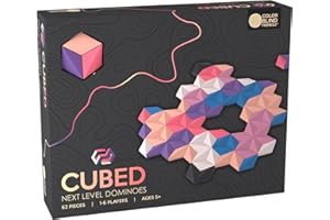 CUBED Next Level Dominoes - Sunrise Edition - Fun Strategy Game, Solo Mode + 1-6 Players