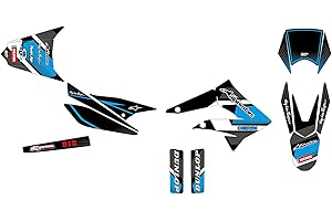 GRAPH COVER KIT DECO MOTO CROSS DERBI X-TREME 50 DE 2010 à 2017 COMICS BLEU