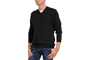 Marenza Scollo V Uomo Manica Lunga Misto Cashmere Seta Made in Italy