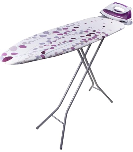 Asse Da Stiro Vileda Golden - Con Griglia Portabiancheria, Portacaldaia, Antenna Tendifilo, Altezza Regolabile (73-94 Cm), Bianco, 154x45x93 Cm