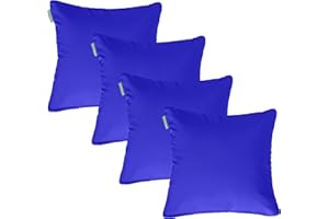 Gardenista 24" Garden Scatter Cushion | Outdoor Water Resistant Garden Furniture Pillow | Soft and Comfy Patio Furniture Cushions | Throw Pillows for Sofa, Couch, Balcony - 4 Pack (Blue)