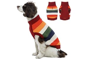 Kuoser Warm Hundepullover, Hundepullover Kleine Hunde, Hundepullover Mittelgroße Hunde, Hundepullover Fleece, Hunde Kleidung Für Kleine Hunde,Winter Hundepullover Rot XL