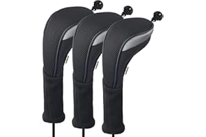 Andux Long Neck Golf Hybrid Club Head Covers with Dial No. Tag CTMT-02 3pcs