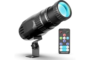 YESPICK LED Pinspot 20W Projecteur Boule a Facette RVBW 4 en 1 Éclairage de Scène 4 modes d'Éclairage avec Télécommande pour Fêtes Bar Mariages Dance Halls