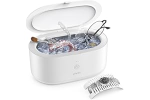 Ultrasonic Cleaner, Phniti Ultrasonic Jewellery Cleaner Machine 600ML with Timer, 46KHz Sonic Cleaner for Retainer, Mouth Guard, Glasses, Watch, Ring, Diamond, Denture Use