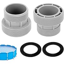 2 adattatori per tubi per piscina, adattatore per tubo flessibile con