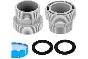 Tissting 2 st adapterkit pool plast gänga 60 mm/47 mm | Konvertering filterpump för Intex 4560 58254, kompatibel med hårda slangar och filtreringssystem