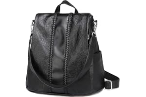 VASCHY Zaino Donna, Zaino Antifurto Pelle Borsa Donna Zainetto Donna Tracolla Casual Zainetto Ragazze Borsa Zaino Donna Vintage per Scuola Lavoro Viaggio Regali Natale
