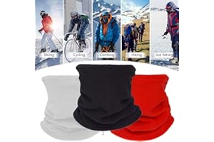THE GOLDEN APPLE LERTREE 3PCS Winter Neck Warmer Neck Gaiter Fleece Skiing Cycling Windproof Balaclava Scarf For Men Women