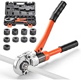 VEVOR Hydraulic Press Pliers for Pipes, with 4 Jaws TH16 TH20 TH26 TH32 for PEX and Aluminum-Plastic Tubes, 5 Jaws V12 V15 V1