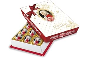 ‎REBER Reber Mozart-Barock – 15er Packung in der Weihnachts-Edition – Echte Reber Mozart-Kugeln aus Zartbitter-Schokolade, Marzipan und Nougat