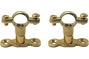 Greened House Munsen - Clip ad anello in ottone e piastra posteriore, 15 mm, disponibile in confezioni da 2