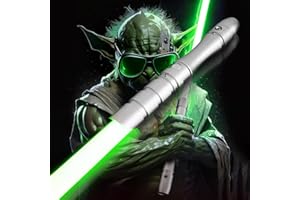 YDD GENIUS Dueling Metal Lightsaber-38.2inch, 4 Sounds Modes, Rechargeable FX Lightsabers, Perfect for Adults, Xmas Party Favors Gift (Yoda-Green)