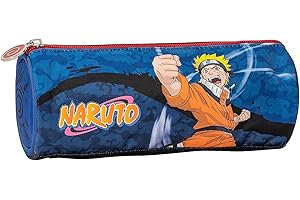 FRANCO COSIMO PANINI Trousse scolaire ronde - Naruto - Bleu