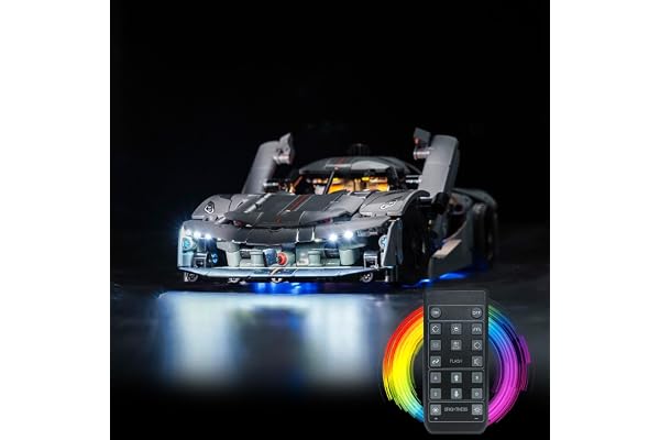Kit d'éclairage télécommande compatible avec Lego 42173 Koenigsegg Jesko Absolut Grey Hypercar (pas de modèle), kit d'éclairage LED compatible avec Lego Technic Koenigsegg Jesko Absolut Grey Hypercar
