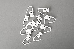 ROLLMAYER glänzend Weiß Gardinenschiene ALU 2, 3, 4, 5-läufig Deckenbefestigung (nur 100 x Faltenlegehaken) Aluminium Vorhangschiene für Schiebevorhang Vorhang, Gardinen