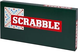 Ideal Scrabble Classic: a Reproduction of The Original 1950's Design with Wooden Tiles, Classic Games, For 2-4 Players, Ages 10+