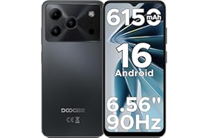DOOGEE Note56 Android 16 Smartphone Pas Cher, 6150mAh Telephone Portable Écran 6.56" HD+/90Hz 24Go+64Go/TF 2To, 8MP+5MP, Débloqué 4G Dual SIM, Octa Core, Face ID/OTG