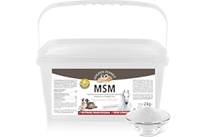 GOLDEN PEANUT MSM metilsulfonilmetano polvere 2 kg per animali, grado di purezza 99,92%, composto organico zolfo, senza ausilio