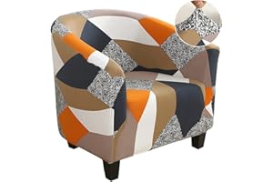 Jaotto Funda de Sillón Elásticas Chesterfield, 1 Pieza Cubre para Sillón Ajustable Universal Extraíbles Lavables, Funda de Sofá de Butacas para Recepción Hotel Sala de Estar(Geometría,1 Pieza)