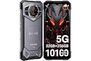 DOOGEE S200 Outdoor Handy Ohne Vertrag 5G Android 14, 32GB RAM+256GB/2TB ROM Outdoor Smartphone, 10100mAh(33W) Baustellen Handy, 6.72" FHD+ 120Hz, 100MP+20MP, Wifi6/IP68/ IP69K/Dual SIM/NFC