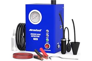 PARAOUTIL Fog Machine Détecteur de Fuite EVAP avec Pompe à air intégrée, Détecteur de Fuite EVAP avec manomètre, Kit de détection de fumée d'échappement pour Toutes Les Voitures DC12V