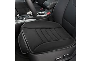 LEIKURVO Cuscino per sedile anteriore auto, in memory foam, per sedile auto, sedile auto, sedile ortopedico, per seggiolini auto, sedie da ufficio e tutte le sedie, nero