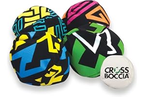 SCHILDKRÖT Crossboccia® 970828 Soft Boule Set Family Pack Pro, jeu de lancer en tissu pour intérieur et extérieur, pour 4 joueurs, coloré